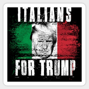 Italians For Trump - Trump 2020 Patriotic Flag Sticker